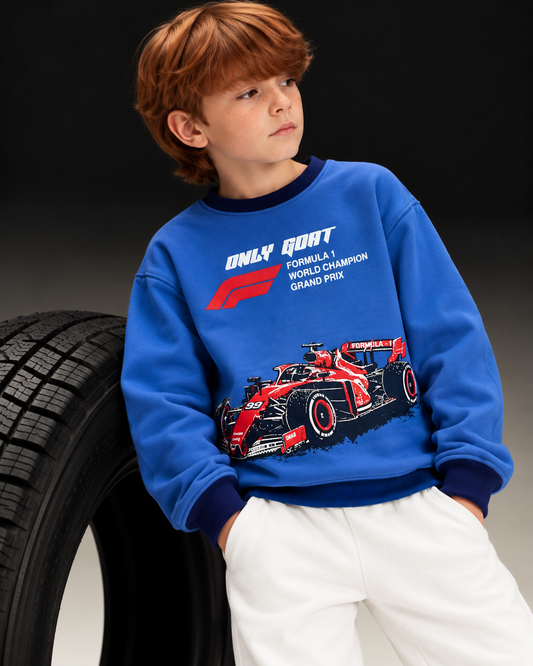 OG blue Racing Graphic Sweatshirt