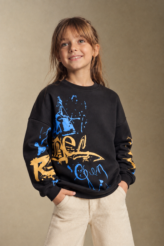 Black Graffiti Kids' Sweatshirt