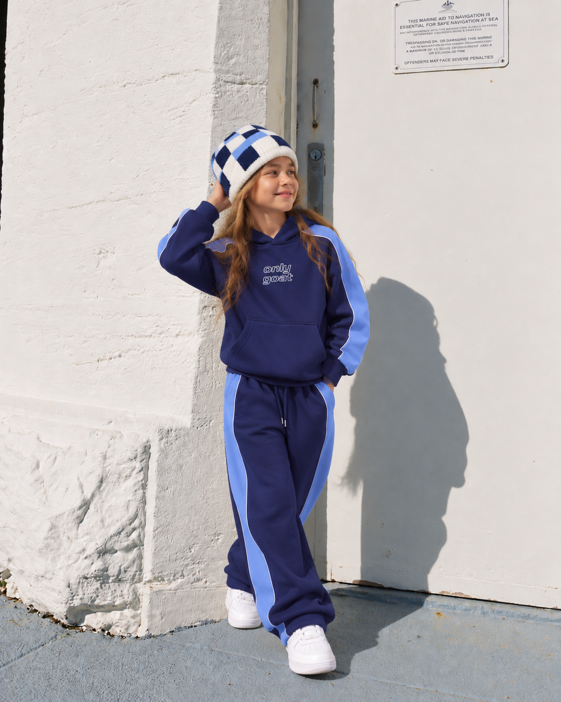 OG Blue Cut & Sew Hoodie Co-ord Set
