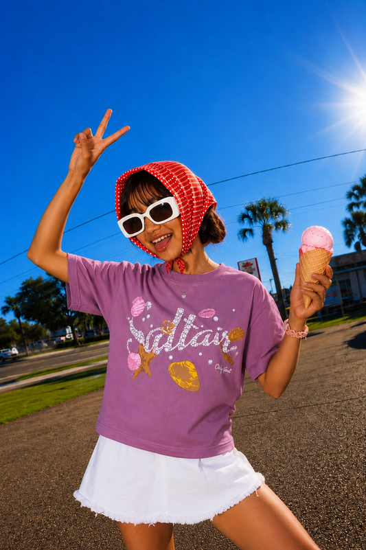 Mauve Saltair Beach Kids’ T-Shirt