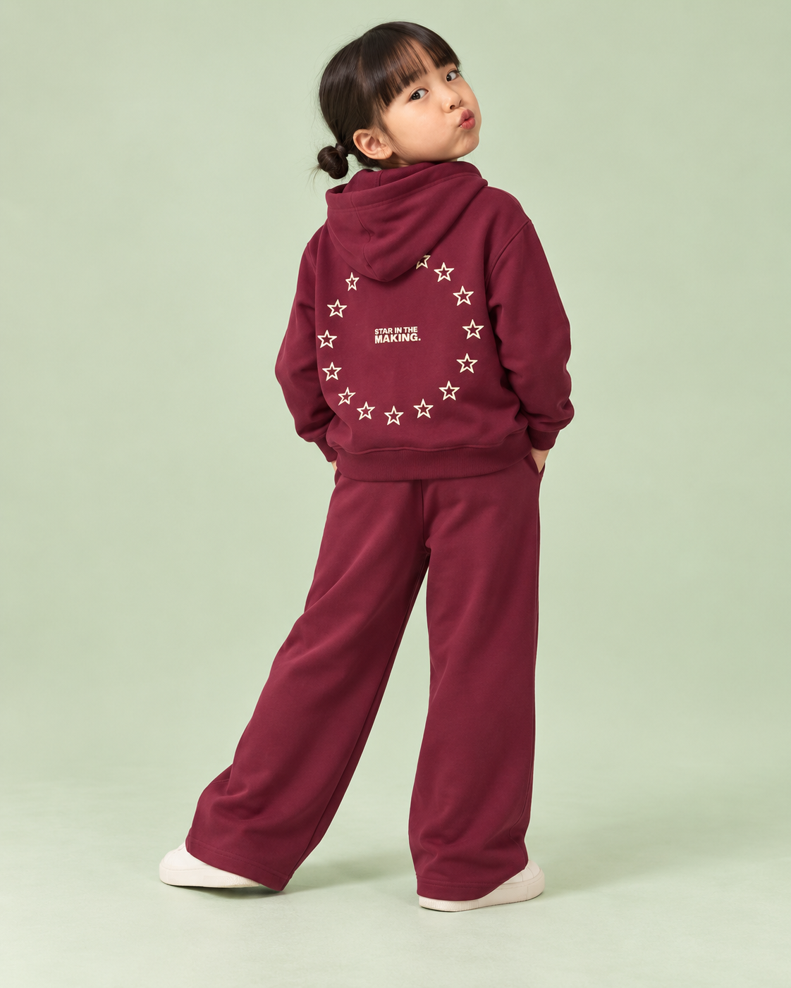 OG Maroon “Born To Shine” Hoodie Co-ord Set