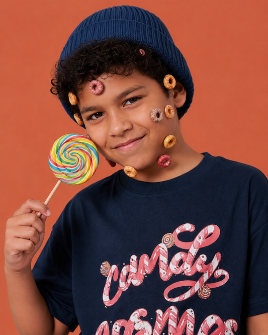 Navy Candy Cosmos Kids’ T-Shirt