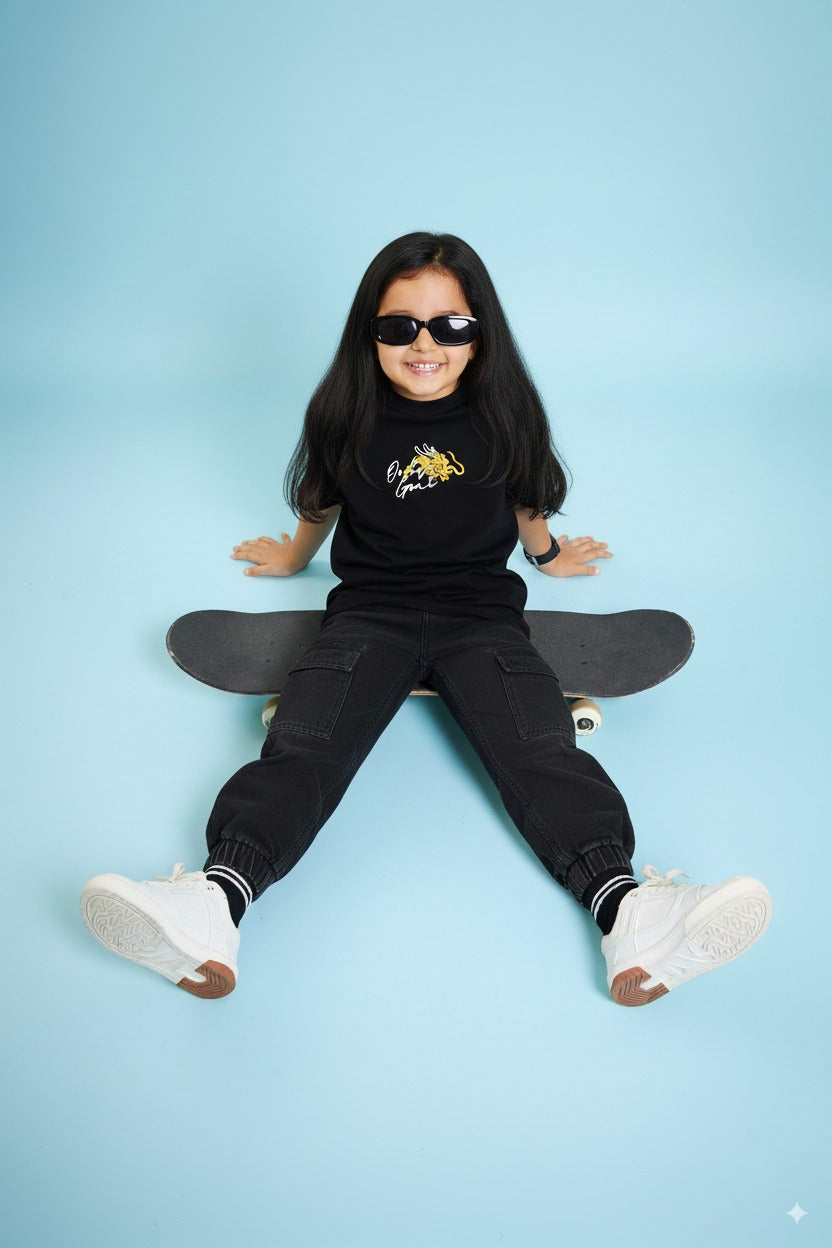 Black Fire Dragon- Kids' T-shirt