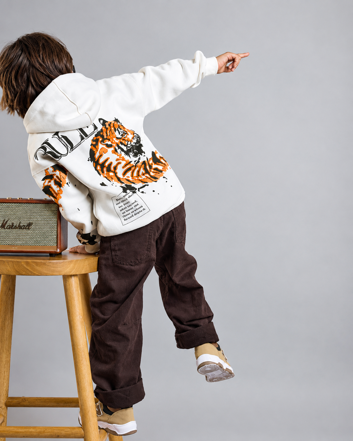 White Tiger Kids' Hoodie
