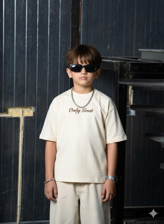 Beige(Cream) Flamingo- Kids' T-shirt