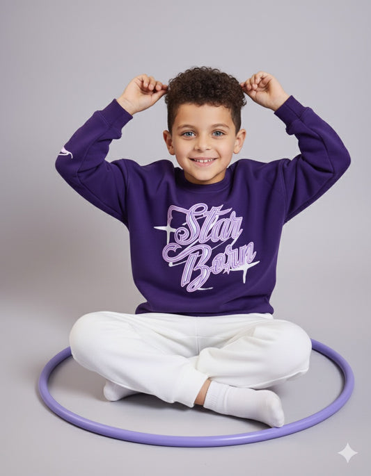 Purple Starborn Kids' Sweatshirt