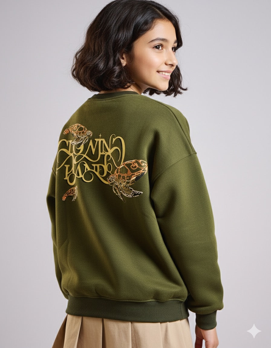 Olive Turtle Kids' Sweatshirt