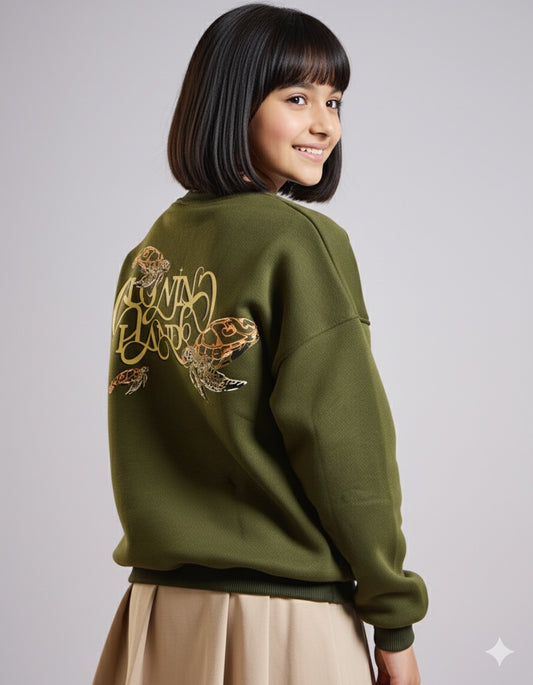 Olive Turtle Kids' Sweatshirt