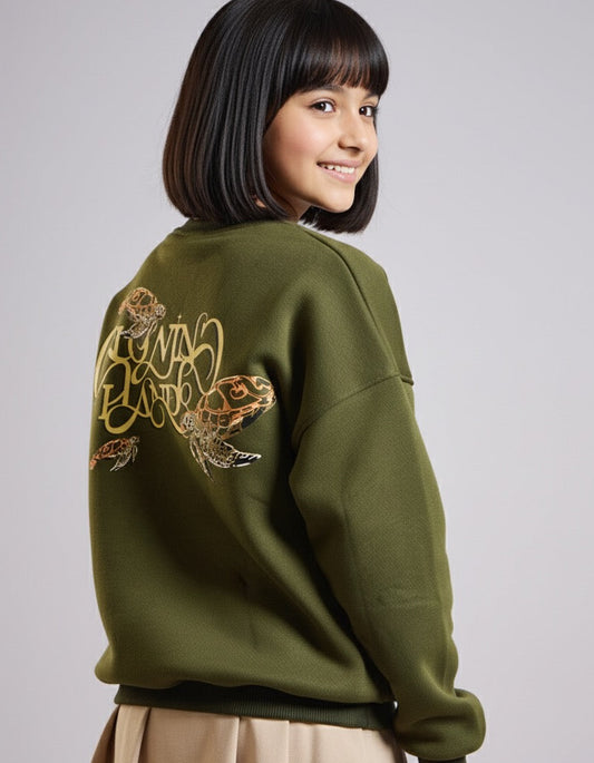 Olive Turtle Kids' Sweatshirt