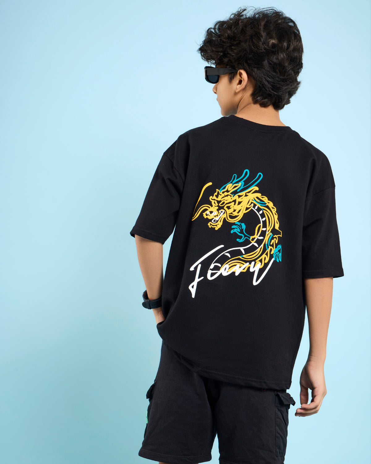 Black Fire Dragon- Kids' T-shirt
