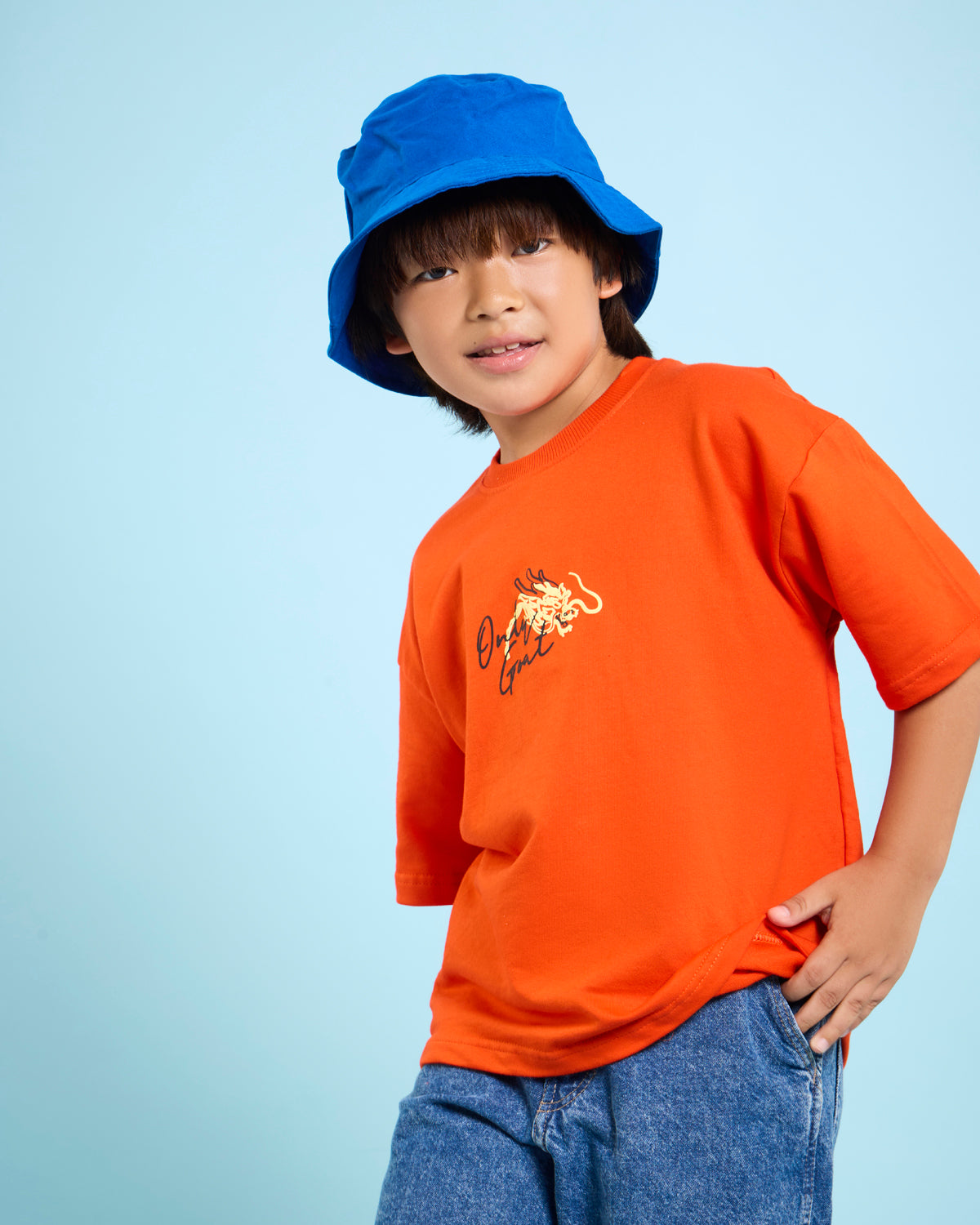 Orange Fire Dragon- Kids' T-shirt