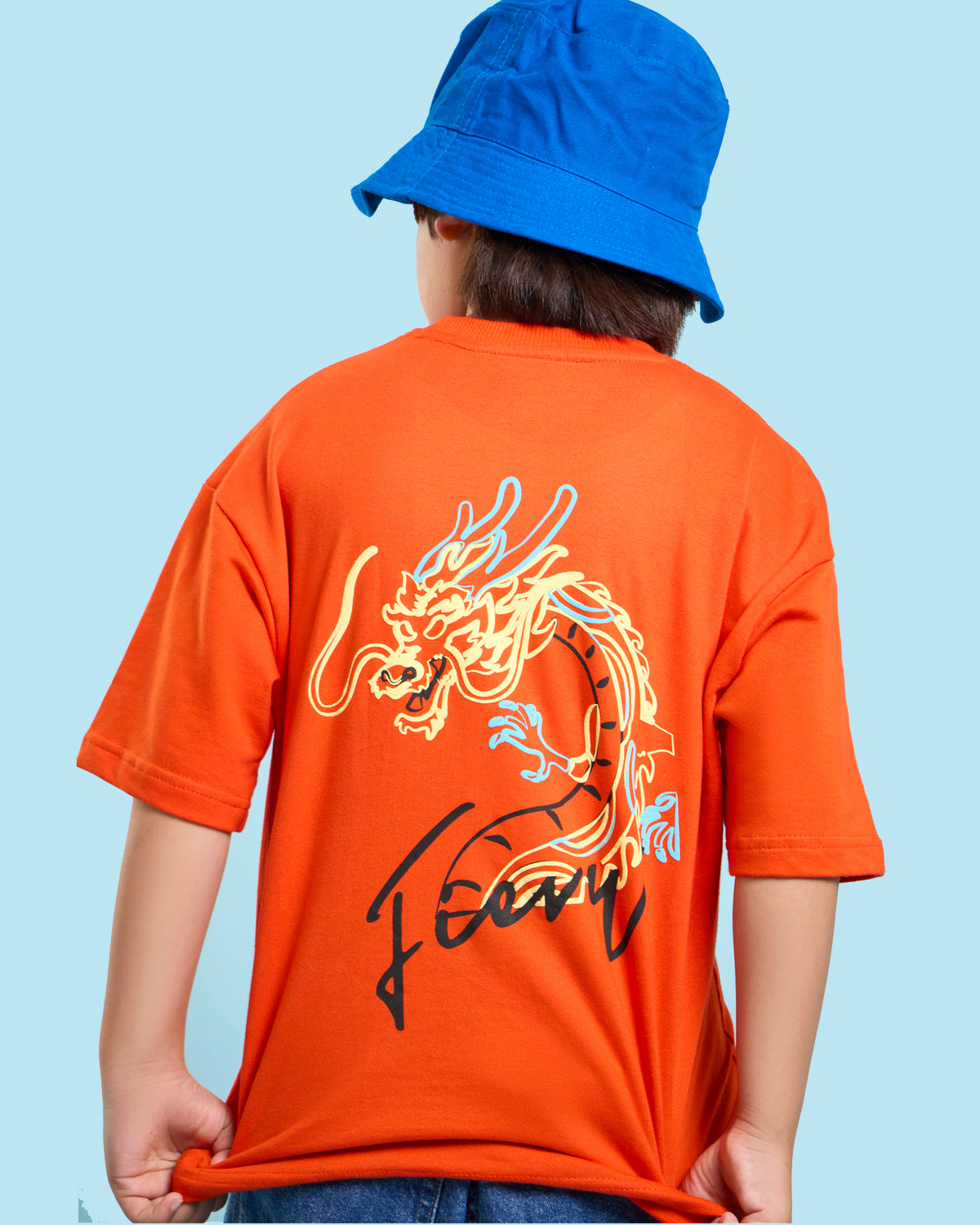 Orange Fire Dragon- Kids' T-shirt