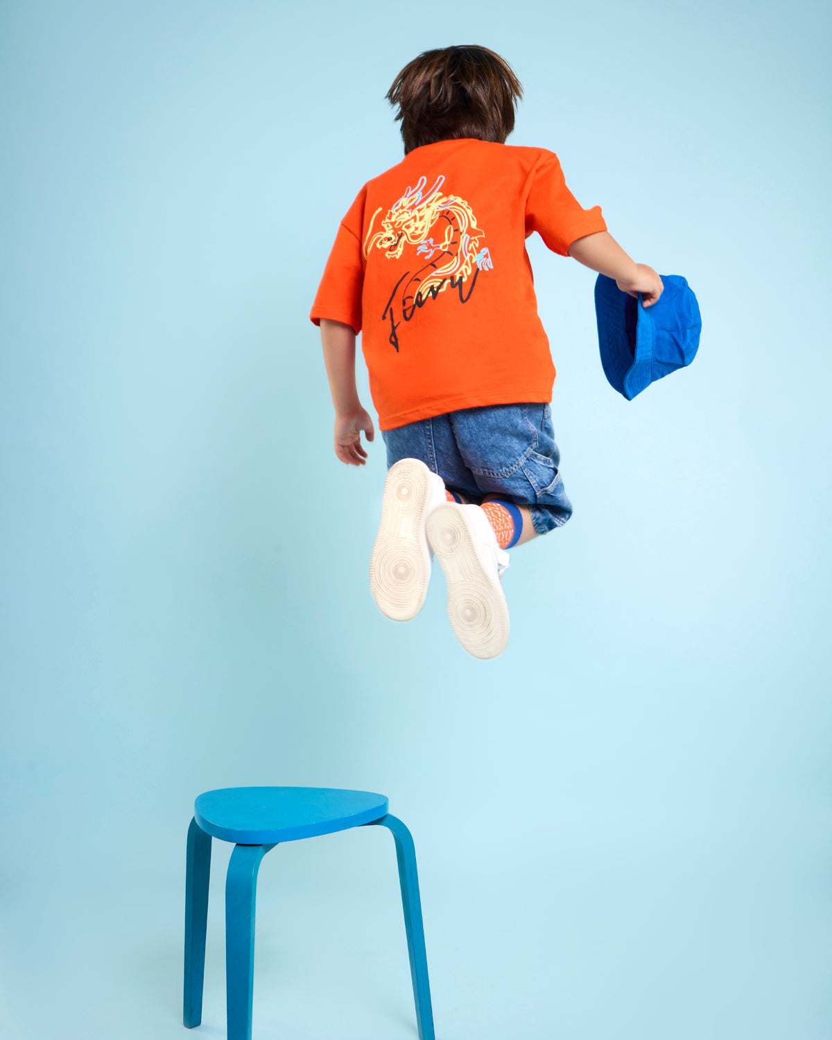 Orange Fire Dragon- Kids' T-shirt