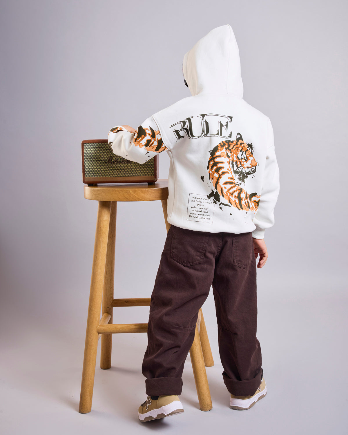 White Tiger Kids' Hoodie