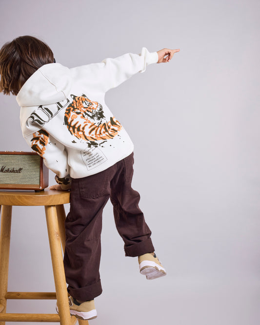 White Tiger Kids' Hoodie