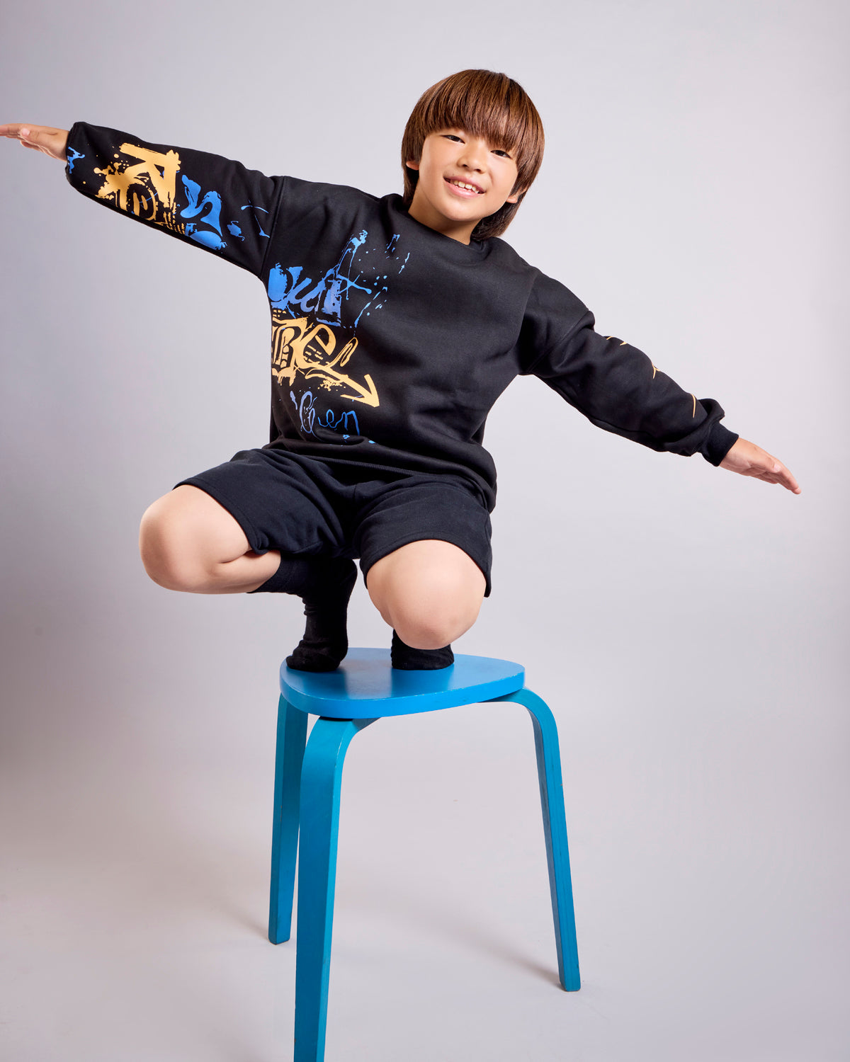 Black Graffiti Kids' Sweatshirt