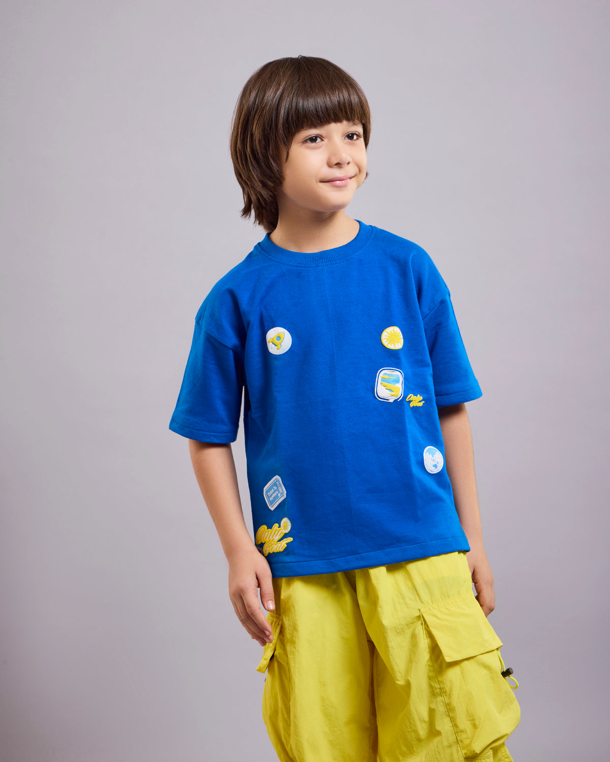 Royal blue Patchwork –Kids’ T-Shirt