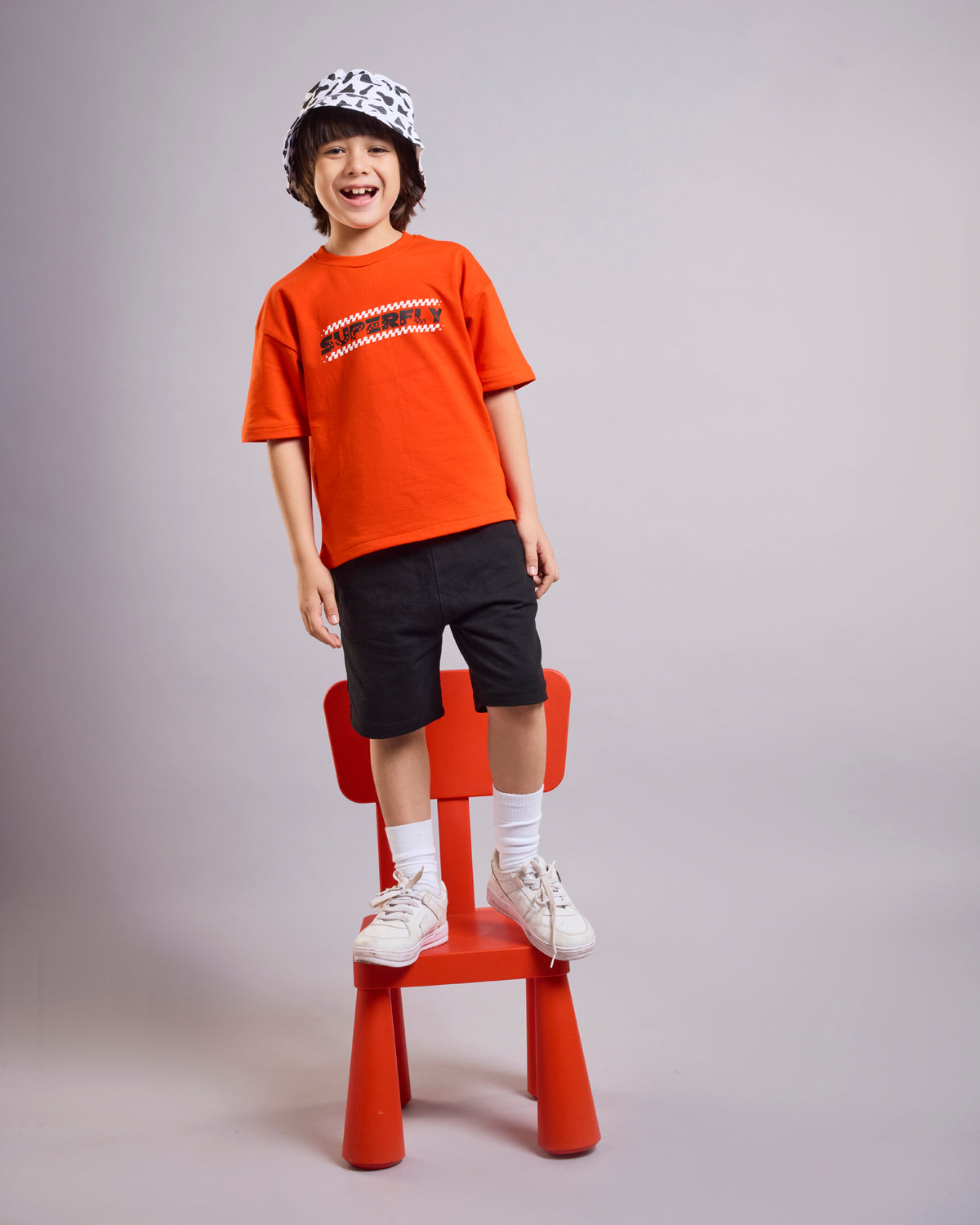 Orange Superfly –Car Print Kids' T-Shirt