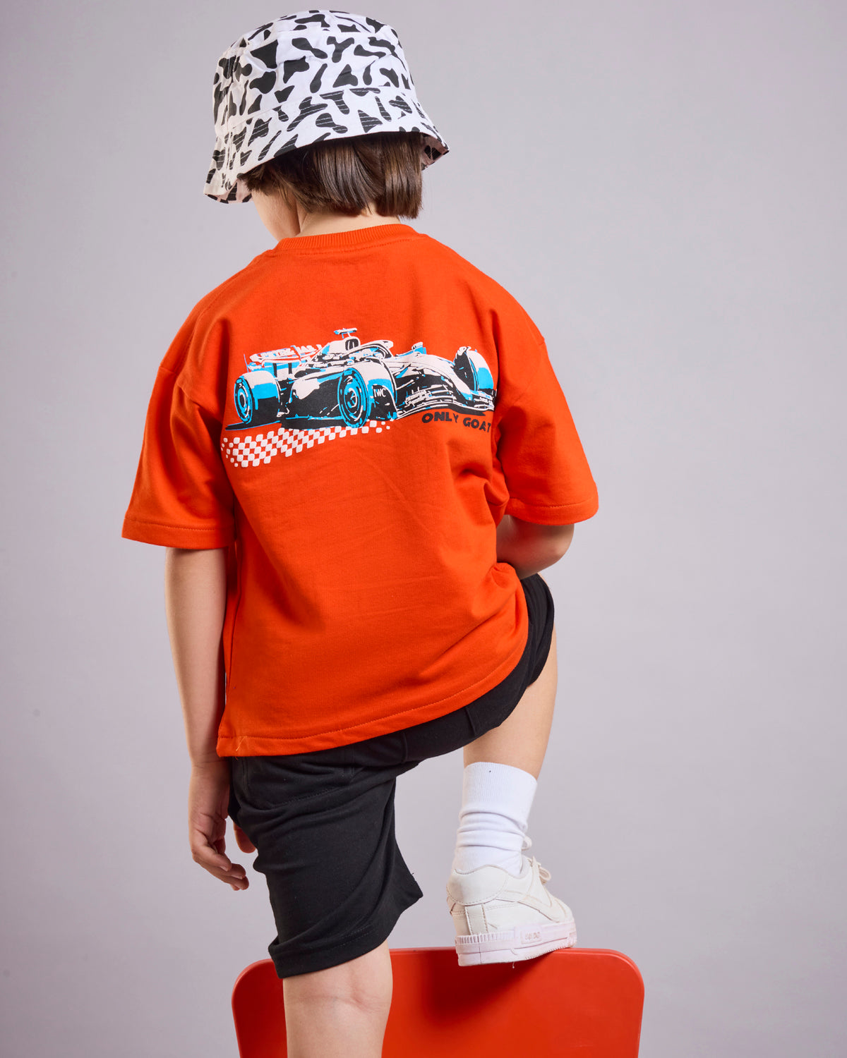 Orange Superfly –Car Print Kids' T-Shirt