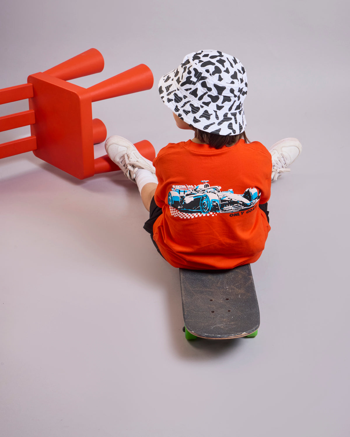Orange Superfly –Car Print Kids' T-Shirt