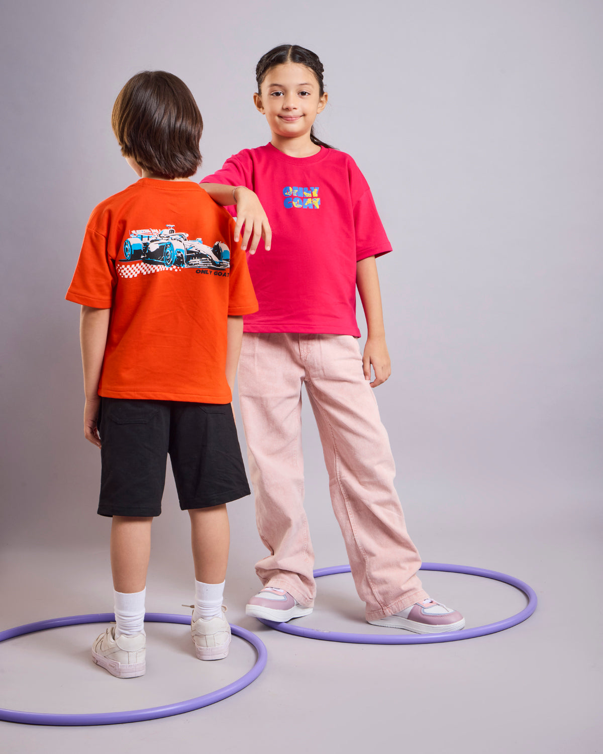 Orange Superfly –Car Print Kids' T-Shirt