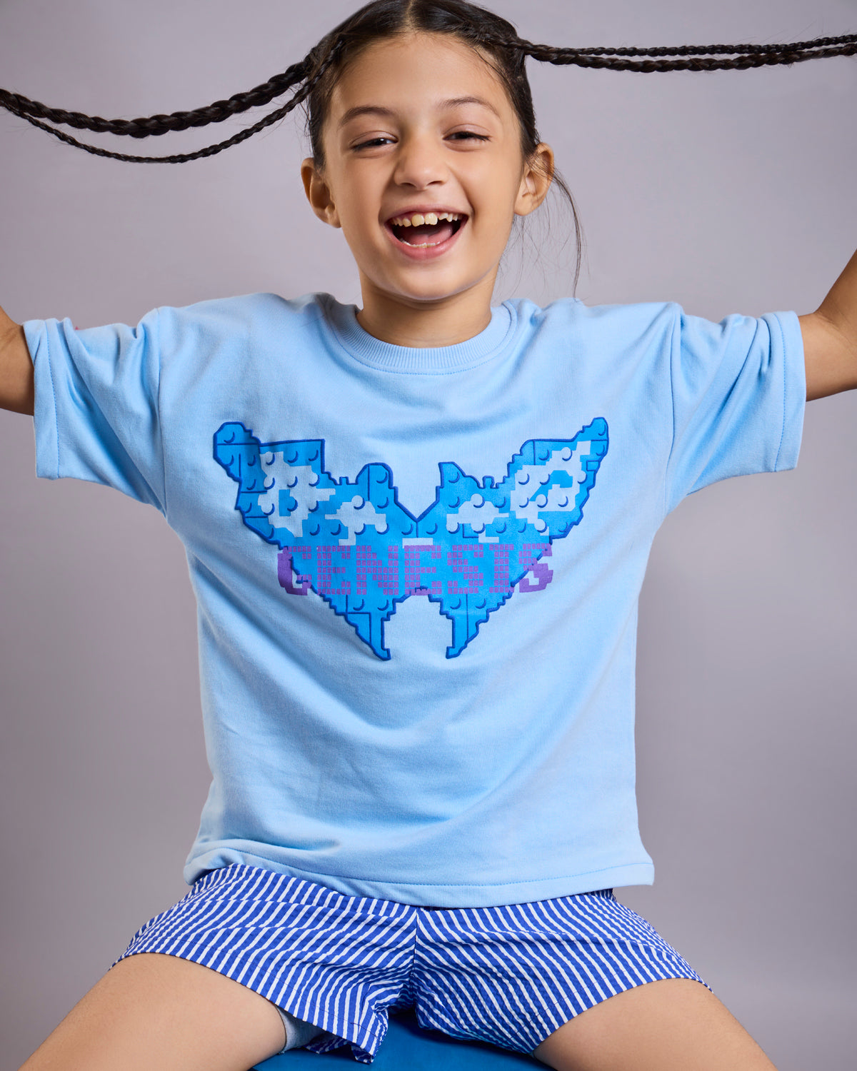 Genesis Butterfly – Sky Blue Kids’ T-Shirt