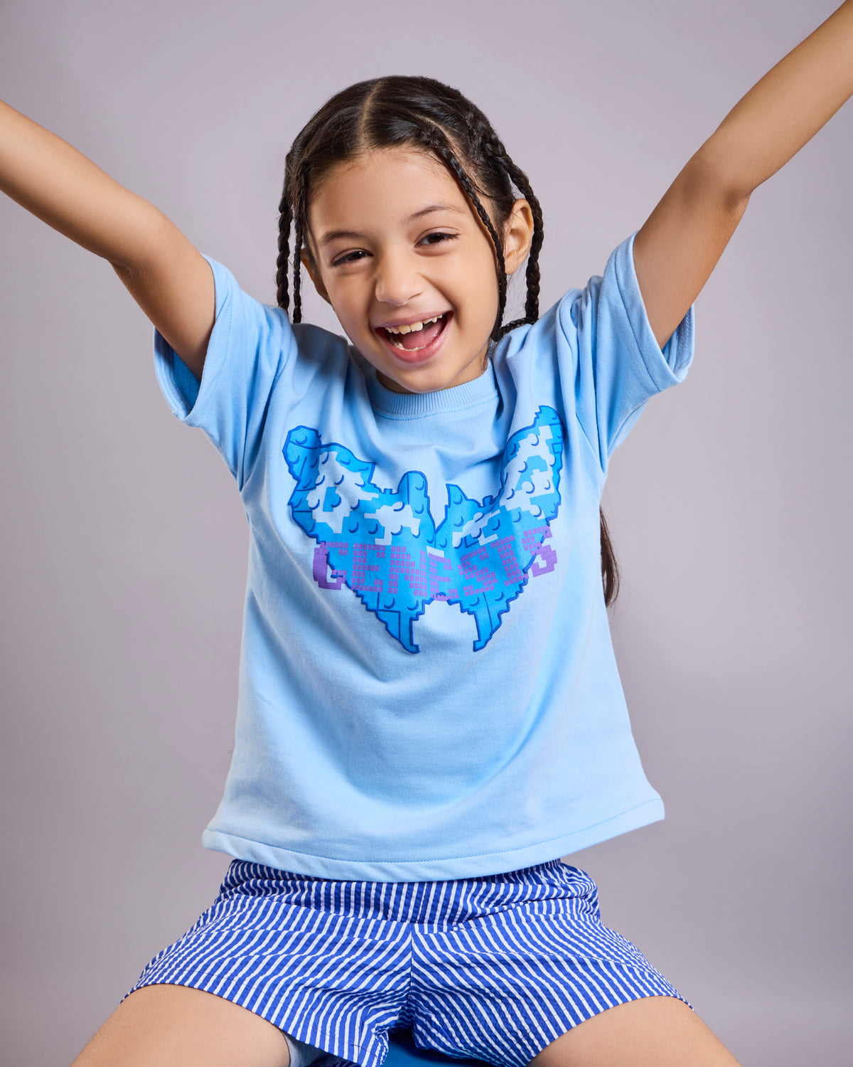 Genesis Butterfly – Sky Blue Kids’ T-Shirt