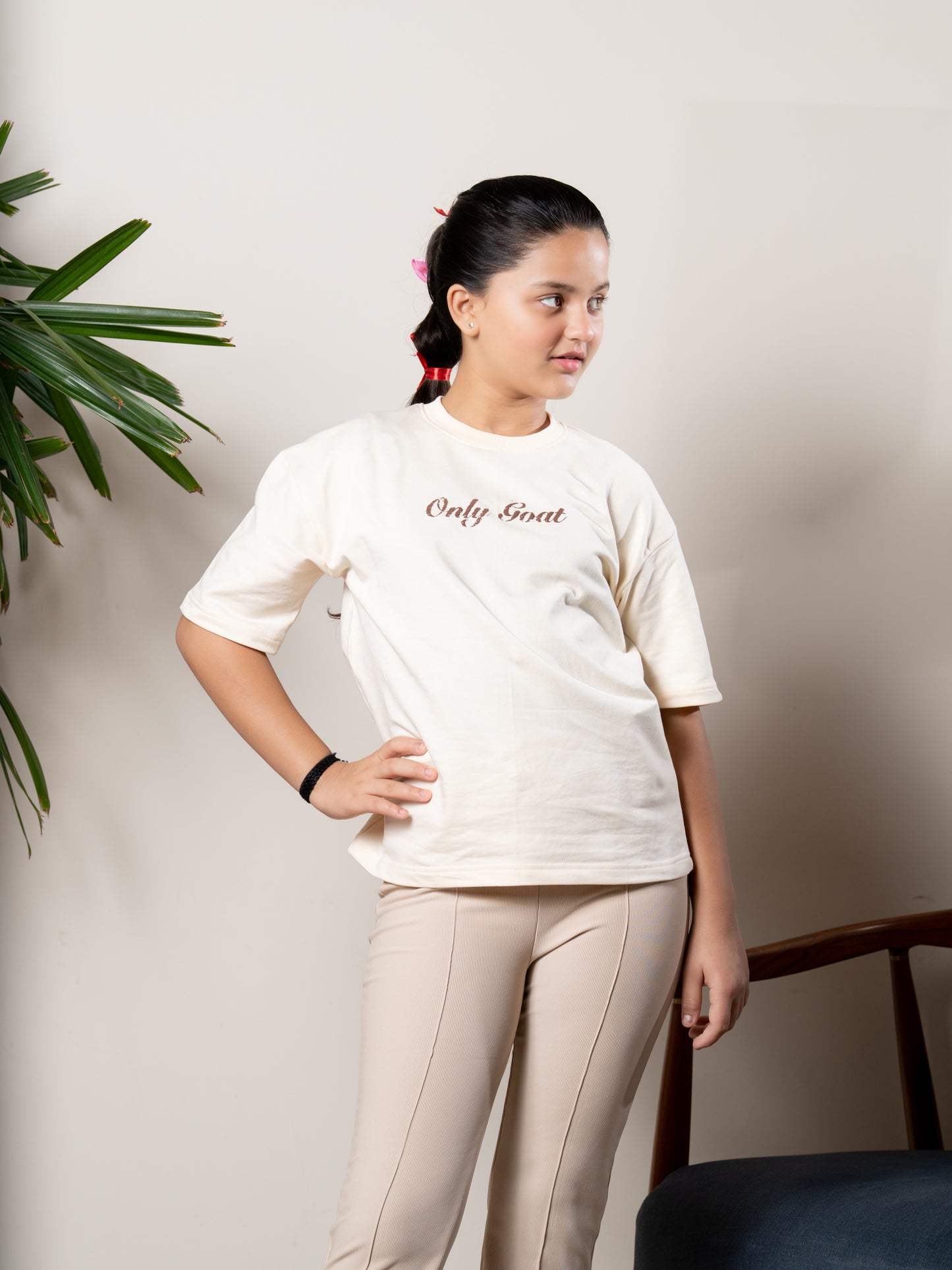 Beige(Cream) Flamingo T-shirt