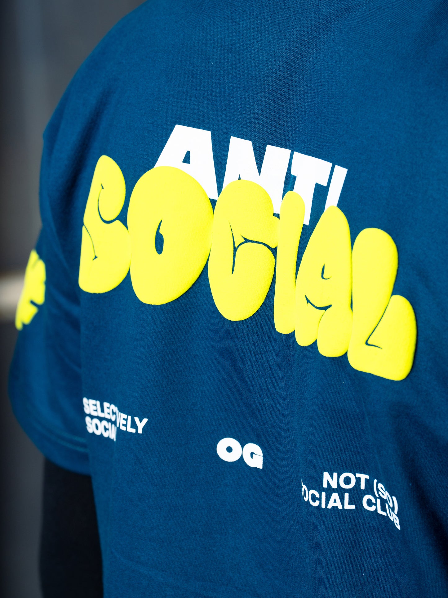 Teal Anti social T-shirt