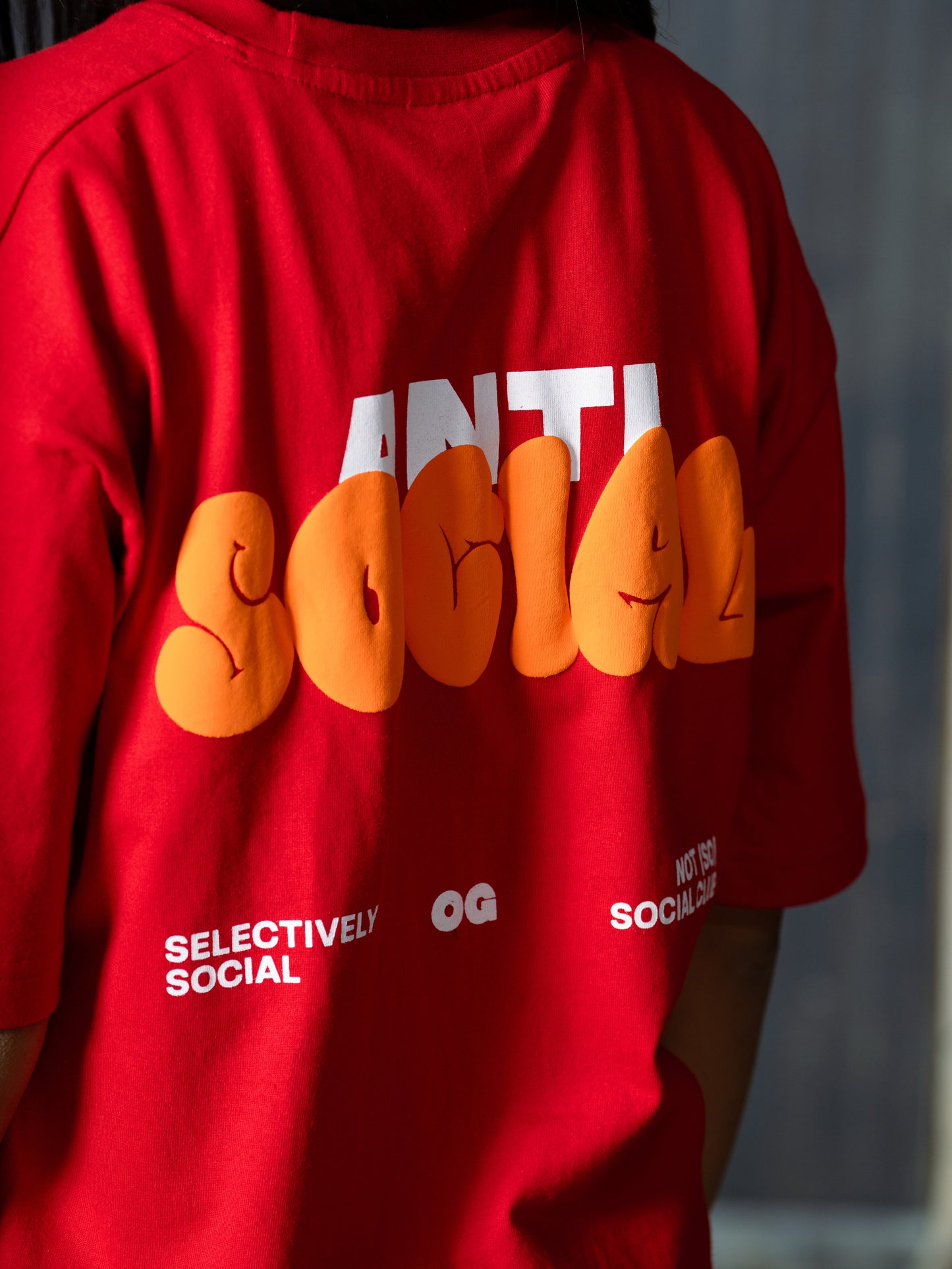 Red Anti social T-shirt