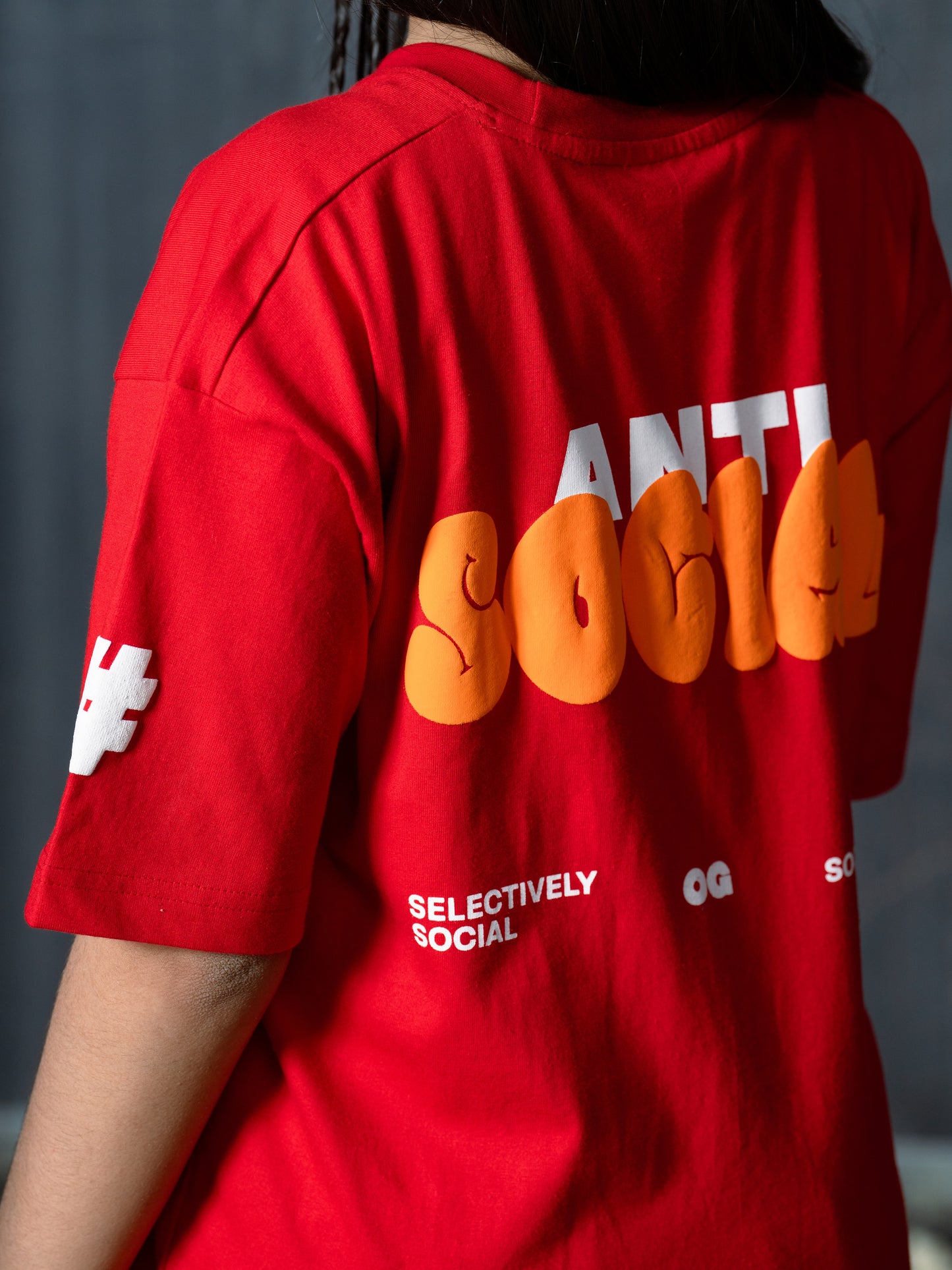 Red Anti social T-shirt
