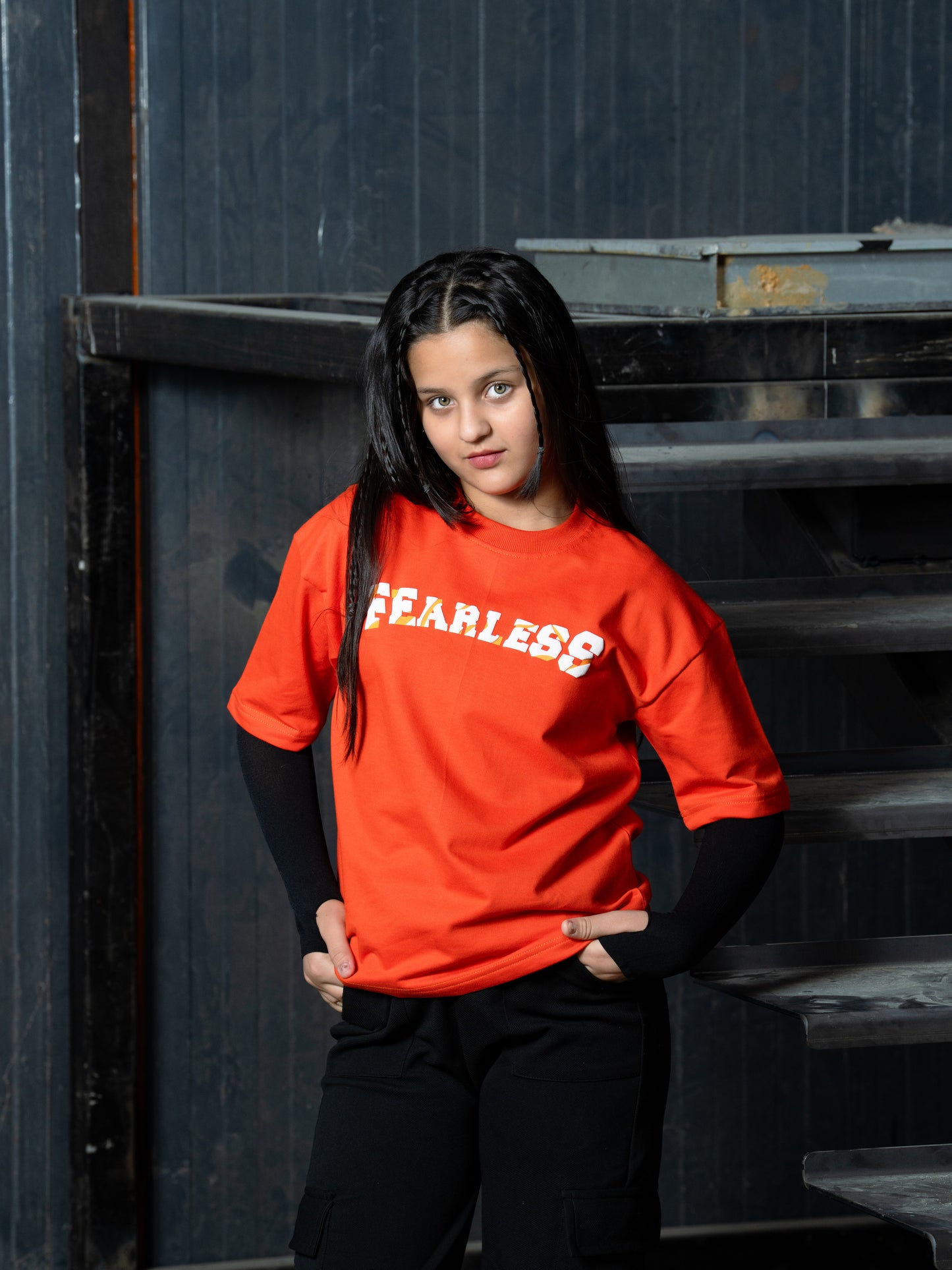 Orange Fearless T-shirt