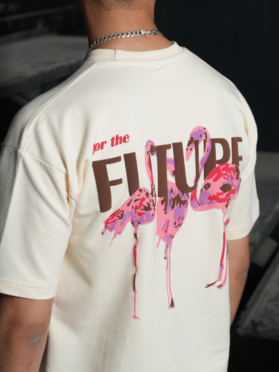 Beige(Cream) Flamingo- Kids' T-shirt