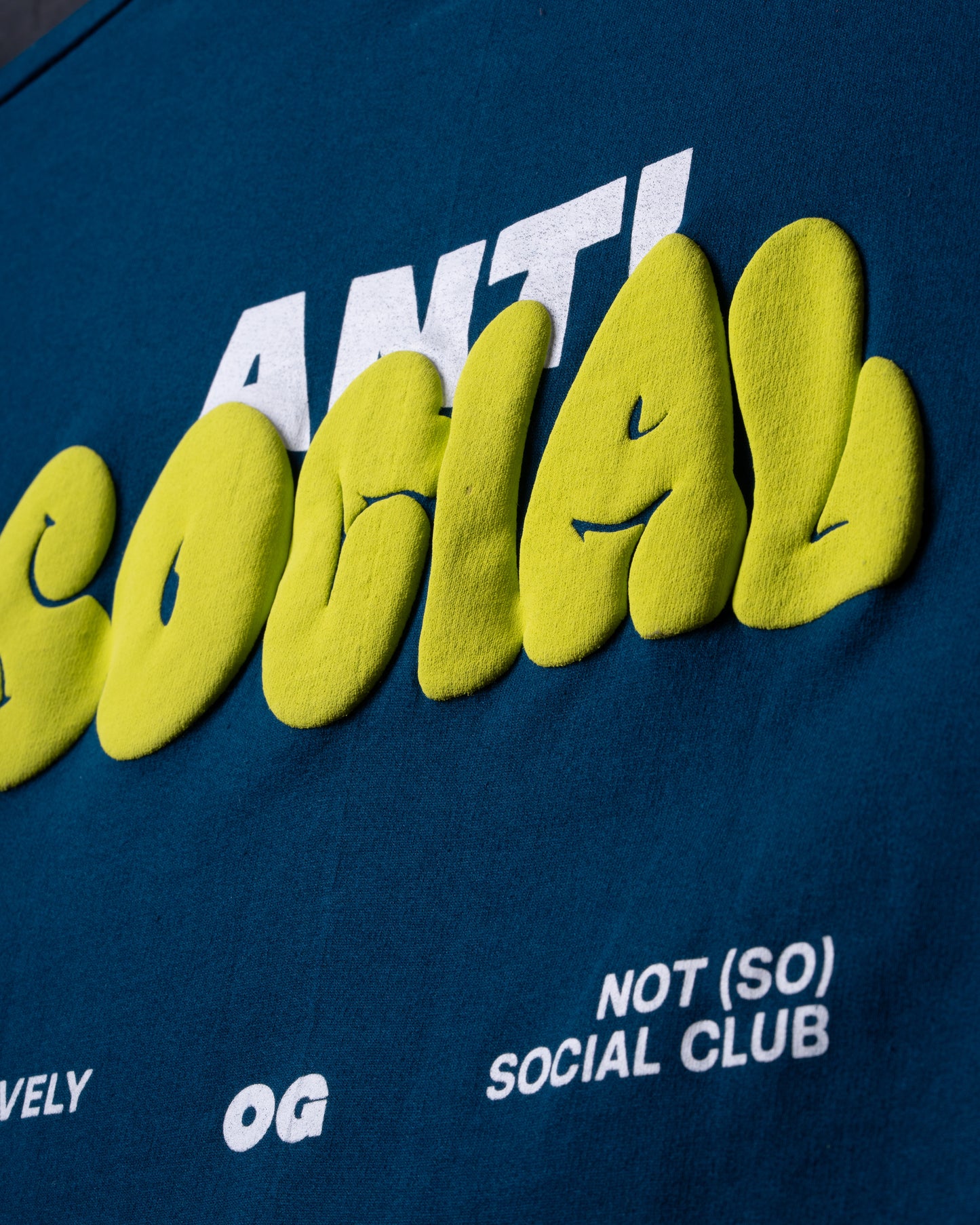 Teal Anti social T-shirt
