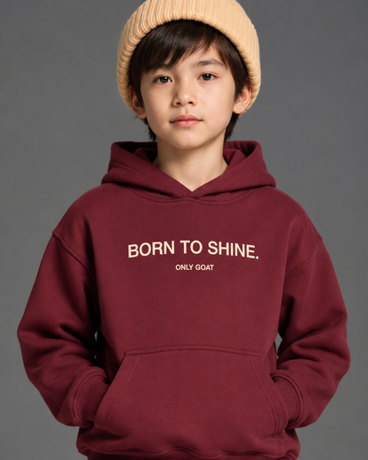 OG Maroon “Born To Shine” Hoodie Co-ord Set