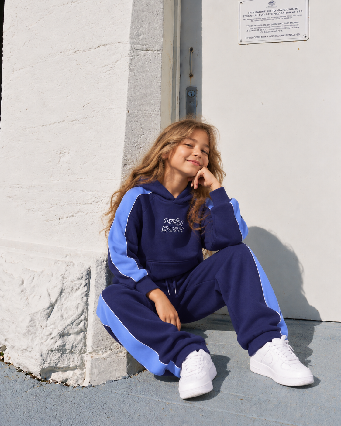 OG Blue Cut & Sew Hoodie Co-ord Set
