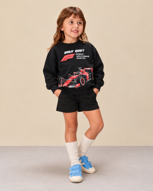 OG black Racing Graphic Sweatshirt