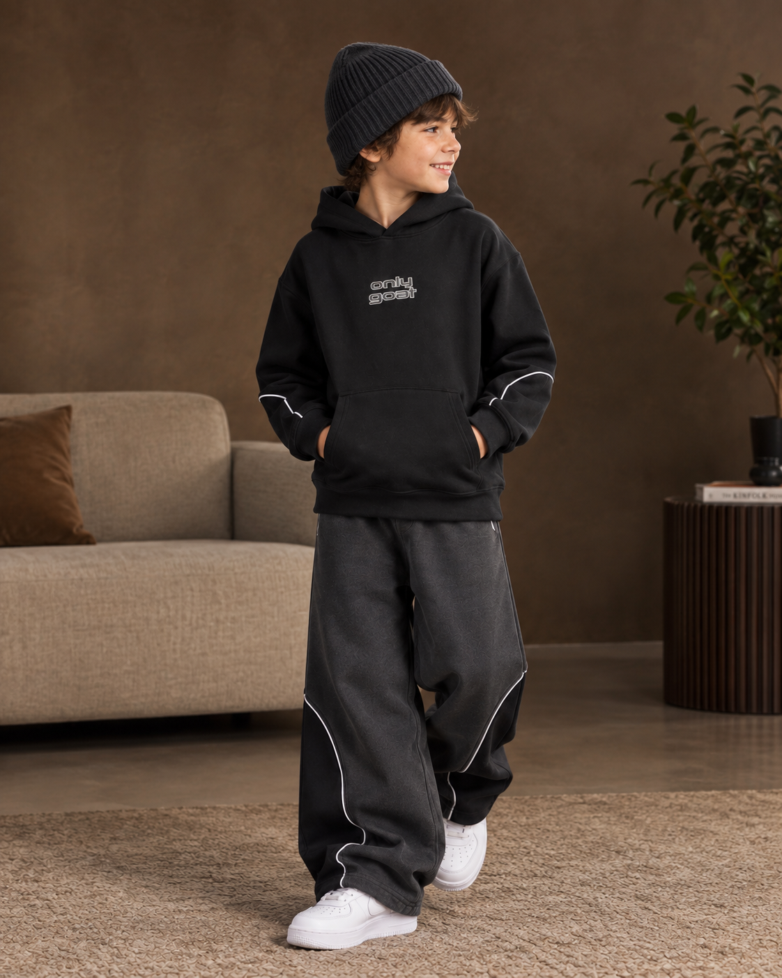OG Black Grey Cut & Sew Co-ord Set