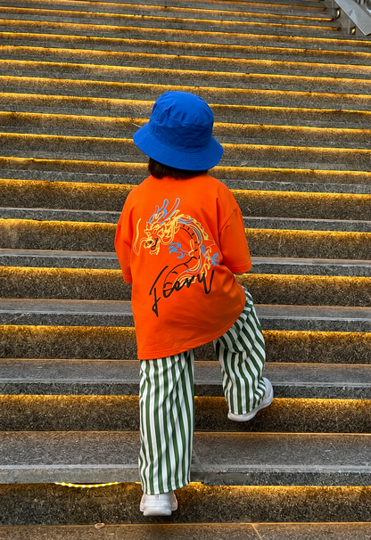 Orange Fire Dragon- Kids' T-shirt