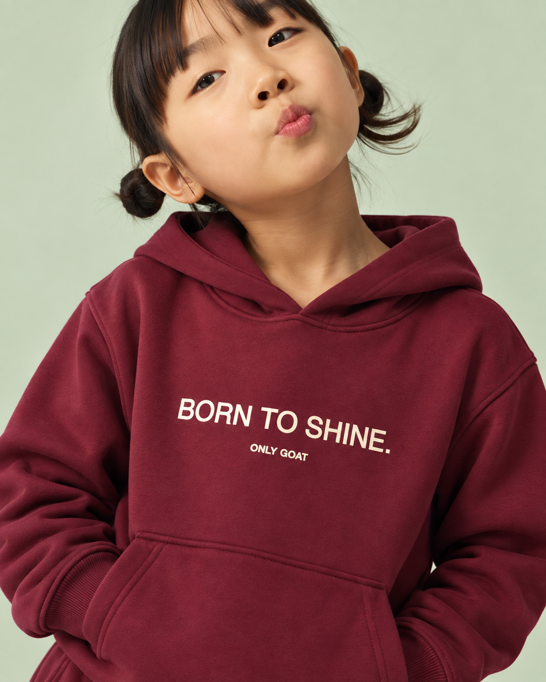 OG Maroon “Born To Shine” Hoodie Co-ord Set