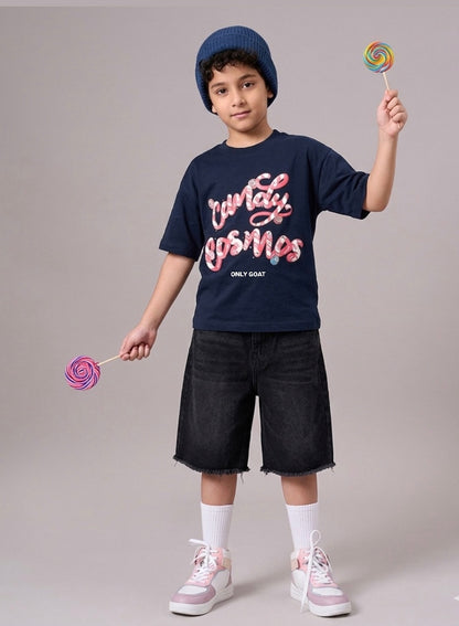 Navy Candy Cosmos Kids’ T-Shirt