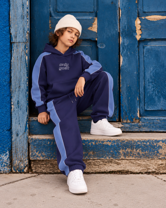 OG Blue Cut & Sew Hoodie Co-ord Set