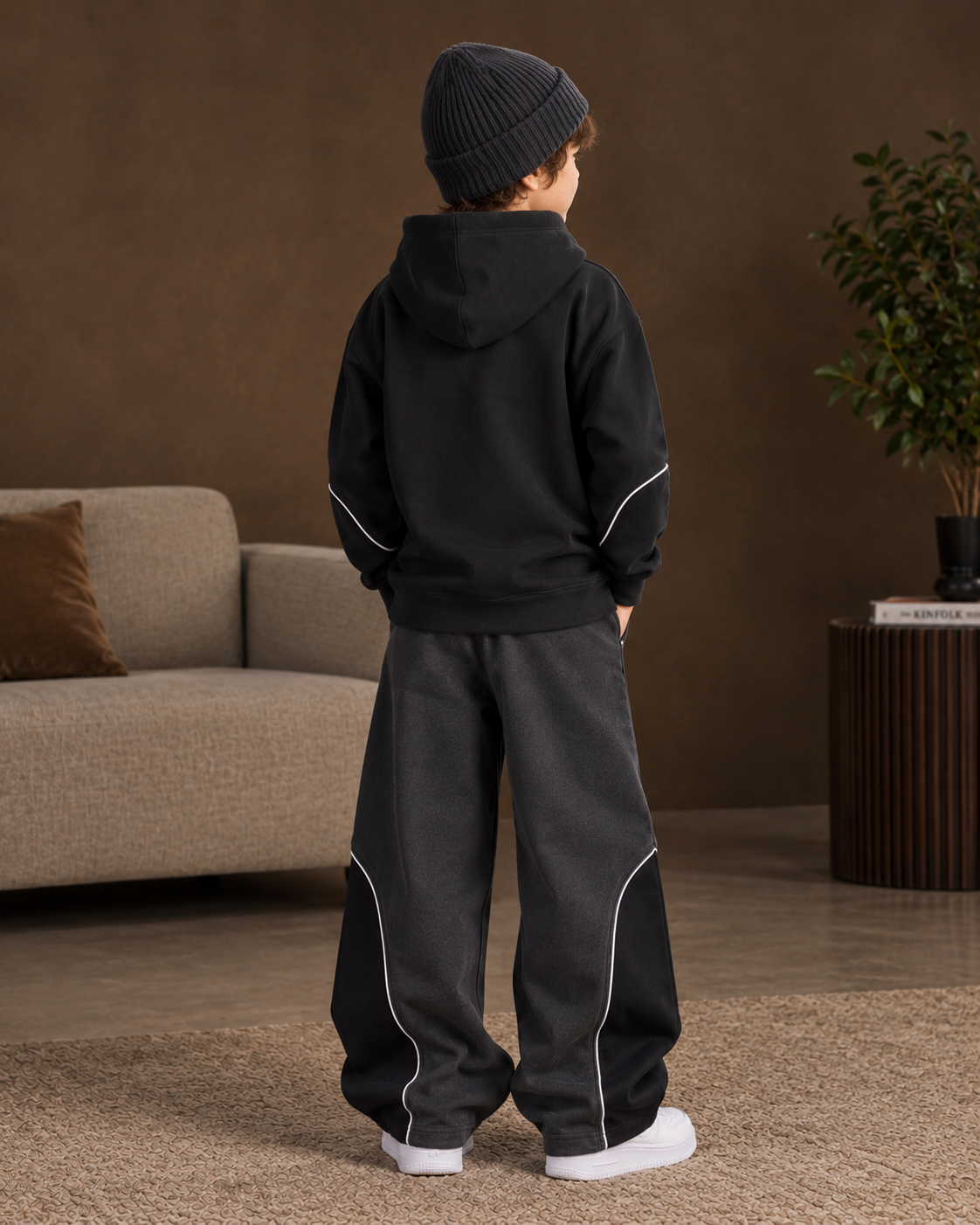 OG Black Grey Cut & Sew Co-ord Set