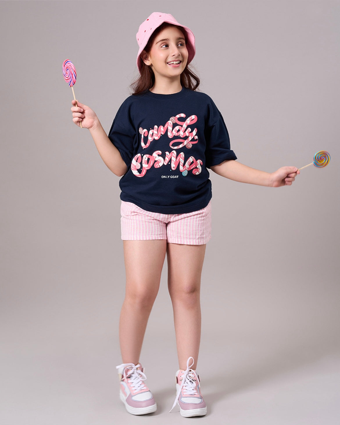Navy Blue Candy Cosmos Kids’ T-Shirt