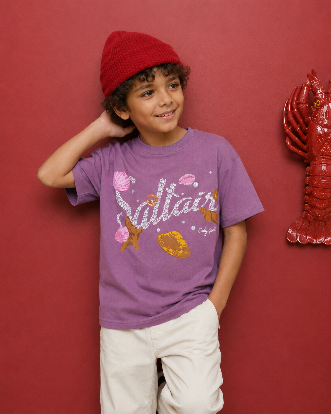 Mauve Saltair Beach Kids’ T-Shirt