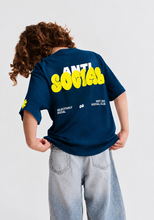 Teal Anti social T-shirt