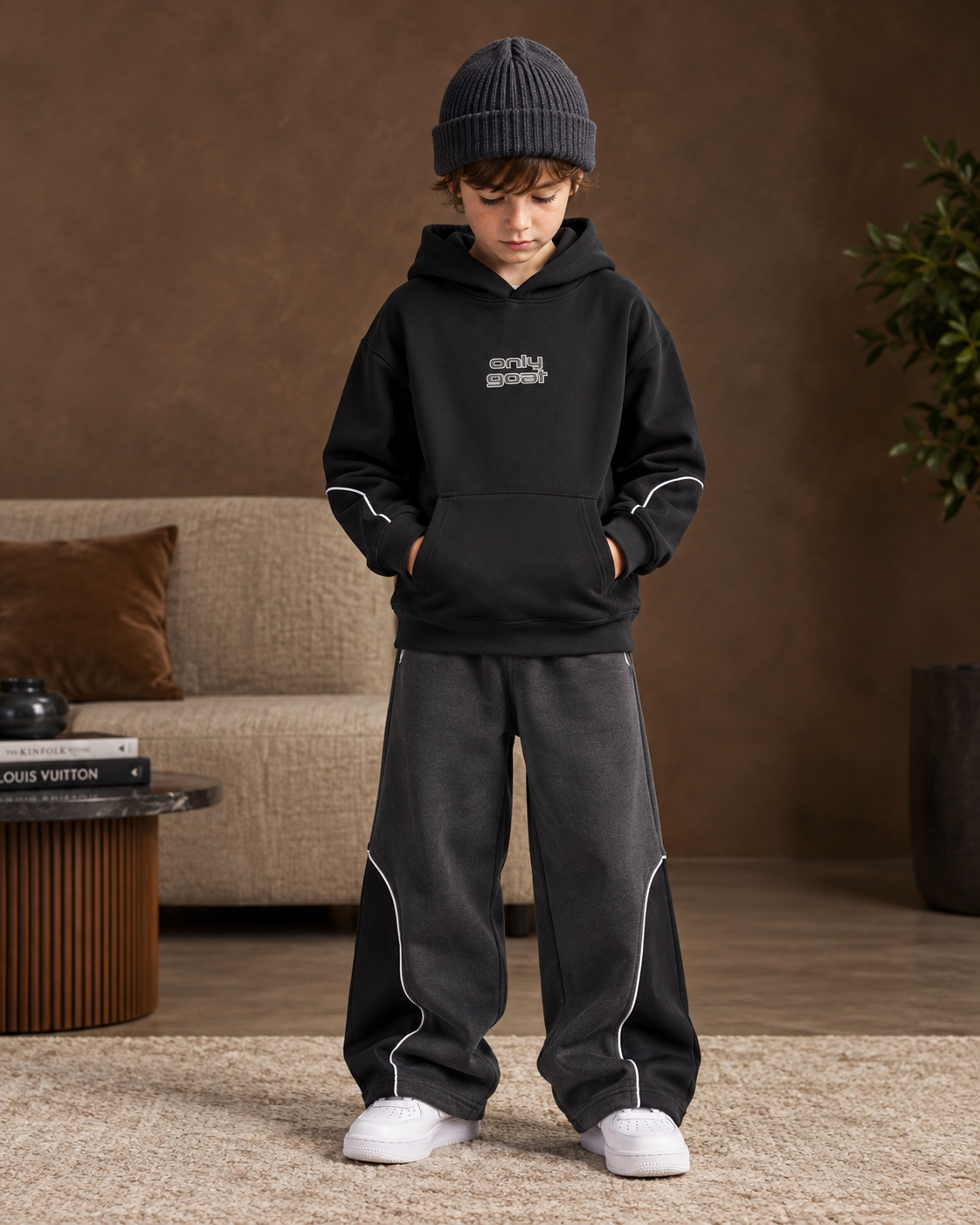 OG Black Grey Cut & Sew Co-ord Set