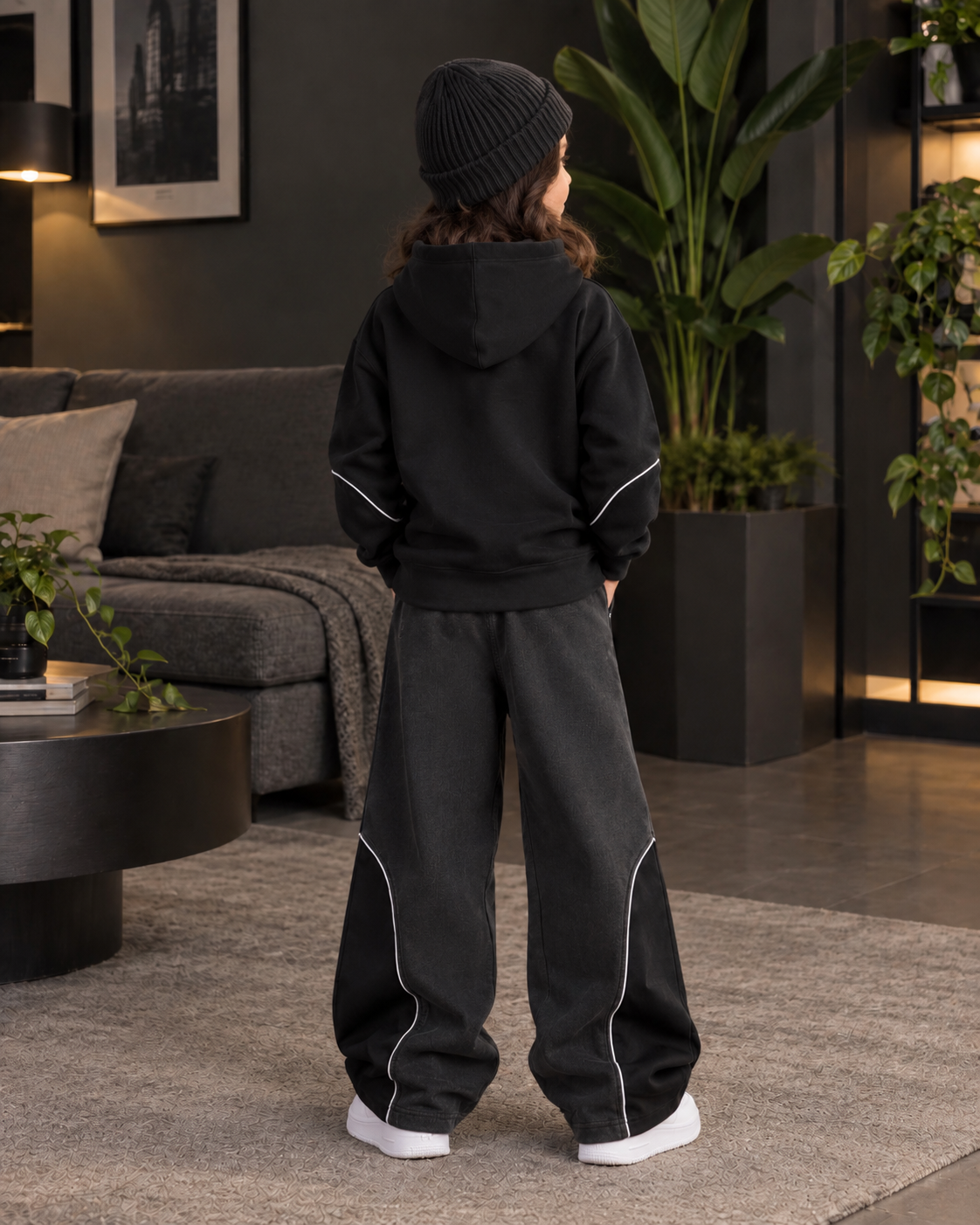 OG Black Grey Cut & Sew Co-ord Set