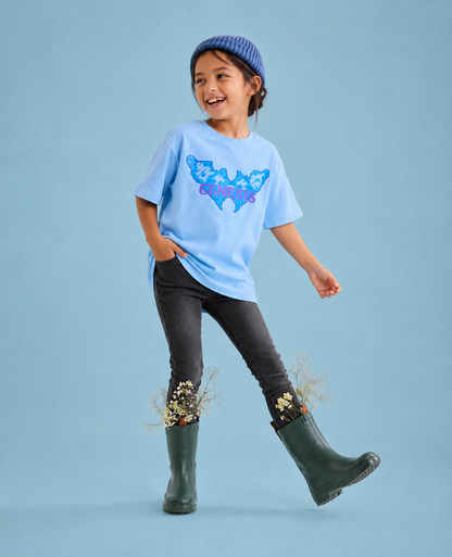 Genesis Butterfly – Sky Blue Kids’ T-Shirt