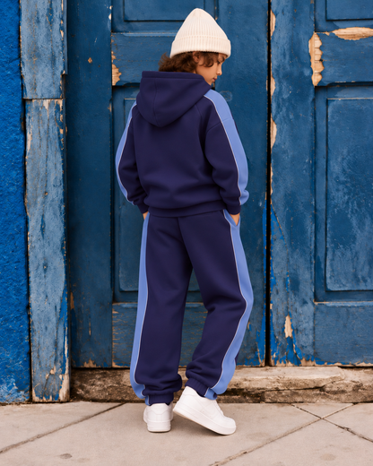 OG Blue Cut & Sew Hoodie Co-ord Set